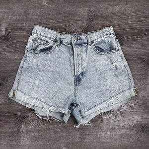 Pacsun Light Blue Curve Vintage High Waisted Denim Shorts, Size 27